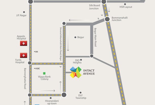 Intact Avenue Location Map