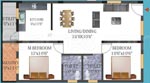 2 bhk 1044sft