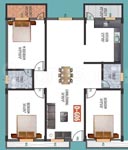 3 bhk 1545 sft