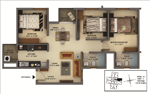 3 BED - 1230 Sft