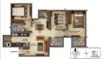 3 BED  1330 Sft